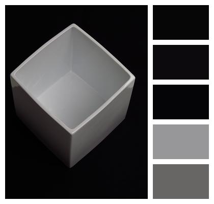 Plant Pot Volume Square Ceramic Painted Plant Rack Rectangle Block White Image